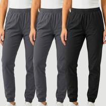 Kit 3 Calças Jogger Feminina em Tactel para Academia e Uso Diário