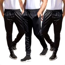 Kit 3 Calças Jogger Masculina Skinny Treino Academia Elástico na Barra 101