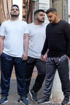 KIT 3 Calças Jogger Plus Size Lisa Masculina Elástico na Barra 106