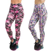 Kit 3 Calças Legging Fitness Vekyo Modas Suplex Cintura e Cós Alto Estampada Roupa de Academia Corrida Feminina Kit 3 Calças Legging Fitness Vekyo Modas Suplex Cintura e Cós Alto Estampada Roupa de Academia Corrida Feminina