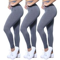 Kit 3 Calças Legging Heide Ribeiro Suplex Cintura Alta