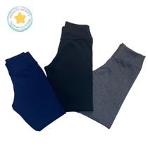 Kit 3 Calças Legging Infantil em Suplex Flanelado Kit 3 Calças Legging Infantil em Suplex Flanelado