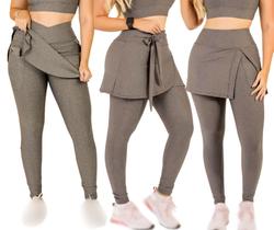 Kit 3 Calças Legging Saia Com Bolso Moda evangélica Fitness Suplex Treino Caminhada Academia The Start