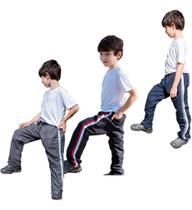 Kit 3 Calças Masculina Infantil Tactel Ref 271 T Kit 3 Calças Masculina Infantil Tactel Ref 271 T