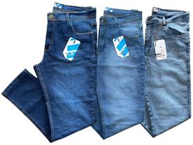 Kit 3 calças masculina jeans com elastano slim a pronta entrega Kit 3 calças masculina jeans com elastano slim a pronta entrega