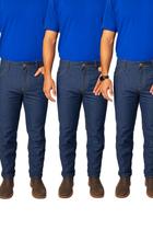 kit 3 Calças Masculina Jeans Tradicional para Serviço
