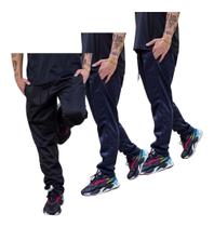 Kit 3 Calças Masculina Malha Forrada Academia Esportiva 075