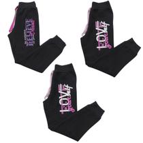 Kit 3 Calças Moletom Infantil Menina Estampada Sortida 4 ao 8 Kit 3 Calças Moletom Infantil Menina Estampada Sortida 4 ao 8