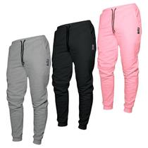 Kit 3 Calças Moletom Masculina 3 Bolsos Jogger Básico Casual