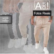 Kit 3 Calças Moletons Swag Masculino Slim Esporte Recomendado Academia treino Corrida Kit 3 Calças Moletons Swag Masculino Slim Esporte Recomendado Academia treino Corrida