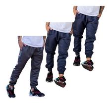 Kit 3 Calças Tactel Jogger Skinny Punho Barra 2 Bolsos 016