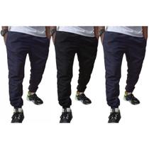 Kit 3 Calças Tactel Modelo Jogger Muito Leve Masculina