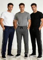 Kit 3 Calças Tactel Premium Reforçada C Bolsos Masculina Kit 3 Calças Tactel Premium Reforçada C Bolsos Masculina