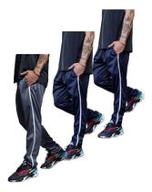 Kit 3 Calças Tecido Forrado Modelo Slim Skinny Esportiva 082