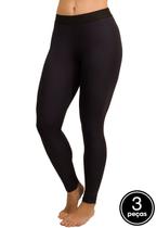 Kit 3 Calças Térmicas Feminina Com Proteção UV Poliamida Kit 3 Calças Térmicas Feminina Com Proteção UV Poliamida