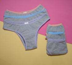 Kit 3 calcinha basica coton