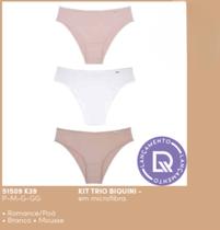 Kit 3 calçinha biquini DelRio Microfibra Antibacteriano confortavel e lindas 51509