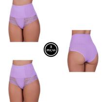 Kit 3 Calcinha Cinta Modeladora Compressão Cós Alto -c13 KIT 3 FERNANDA
