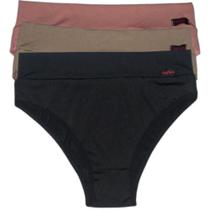 Kit 3 Calcinha Cintura Alta Feminina Lingerie Conforto Cós Alto Langerie Moda Íntima Segura Barriga Kit 3 Calcinha Cintura Alta Feminina Lingerie Conforto Cós Alto Langerie Moda Íntima Segura Barriga