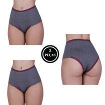 Kit 3 Calcinha Compressão Cós Alto Mescla Modeladora - c3 KIT 3 REBECA