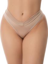Kit 3 Calcinha Fio Dental Duplo Cós Médio Tanga Cinta Modeladora Conforto Lingerie Feminina