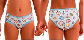 Kit 3 Calcinha Infantil Basica Estampada Linda Brasil