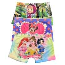 Kit 3 Calcinha Infantil Boxer Fristyle Personagens Menina Em Microfibra