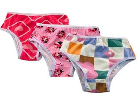Kit 3 Calcinha Infantil Menina Cotton Premium Sortida 2 A 12