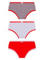 Kit/3 Calcinha Lobinha Lupo 18101-089 kids Básica Algodão T. PP/G