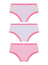 Kit/3 Calcinha Lobinha Lupo 18102-089 kids Estampada Algodão T. PP/G