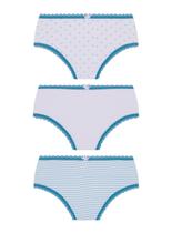 Kit/3 Calcinha Lobinha Lupo 18102-089 kids Estampada Algodão T. PP/G