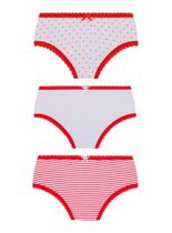 Kit/3 Calcinha Lobinha Lupo 18102-089 kids Estampada Algodão T. PP/G Kit/3 Calcinha Lobinha Lupo 18102-089 kids Estampada Algodão T. PP/G