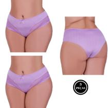 Kit 3 Calcinha Plus Size com detalhe de Renda Tanga Grande - C7 KIT 3 CALCINHA VALÉRIA Kit 3 Calcinha Plus Size com detalhe de Renda Tanga Grande - C7 KIT 3 CALCINHA VALÉRIA