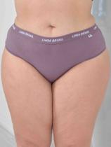 Kit 3 Calcinha Plus Size Linda Brasil Algodão Elastico Grosso