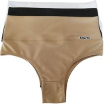 Kit 3 Calcinha Pós Parto Feminina Cós Alto Lingerie Confortável Segura Barriga Cintura Alta