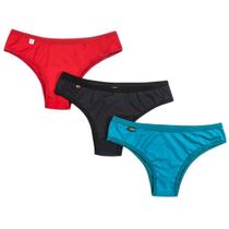 Kit 3 Calcinhas Adulto Tanga Conforto em Microfibra com Forro em Algodão Kit 3 Calcinhas Adulto Tanga Conforto em Microfibra com Forro em Algodão