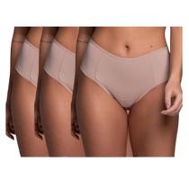 Kit 3 Calcinhas Altas Basic Double Liebe 201301 Microfibra