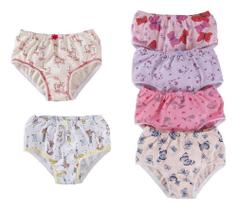 Kit 3 calcinhas bebê infantil 341 kellynha 100% algodão