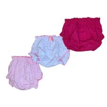 Kit 3 Calcinhas Bebe Tapa Fralda Algodão Graça Menina 1091