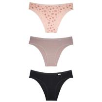 Kit 3 Calcinhas Biquíni Cotton DelRio Algodão Confortável Original Kit 3 Calcinhas Biquíni Cotton DelRio Algodão Confortável Original