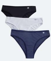 Kit 3 Calcinhas Biquíni Delcotton-36420
