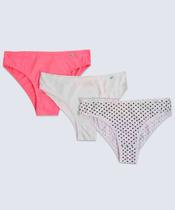 Kit 3 Calcinhas Biquíni Delcotton-62659