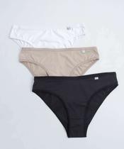 Kit 3 Calcinhas Biquíni Delcotton-74458