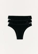 Kit 3 Calcinhas Biquíni Em Malha