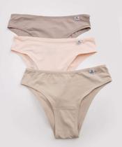 Kit 3 Calcinhas Biquini Microfibra DelRio-26007