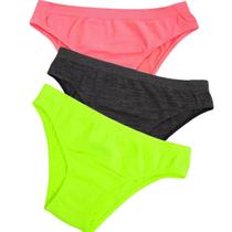 Kit 3 Calcinhas Biquini Microfibra Sem Costura Trifil 4404