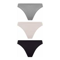 Kit 3 Calcinhas Biquíni Trifil C01087/1087 Suspiro/Mescla/Preto Kit 3 Calcinhas Biquíni Trifil C01087/1087 Suspiro/Mescla/Preto