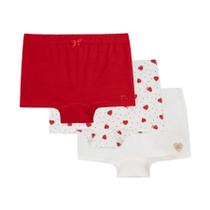 Kit 3 Calcinhas Boxer em Cotton Nini &amp Bambini Corações