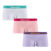 Kit 3 Calcinhas Boxer Infantil Sem Costura Zee Rucci Kit 3 Calcinhas Boxer Infantil Sem Costura Zee Rucci