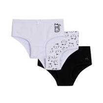 Kit 3 Calcinhas Cavada em Cotton Nini & Bambini Gatinhos Kit 3 Calcinhas Cavada em Cotton Nini & Bambini Gatinhos